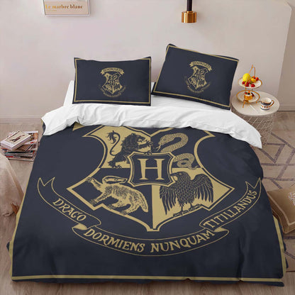 Harry Potter Hogwarts School Logo 02 Duvet Cover 2