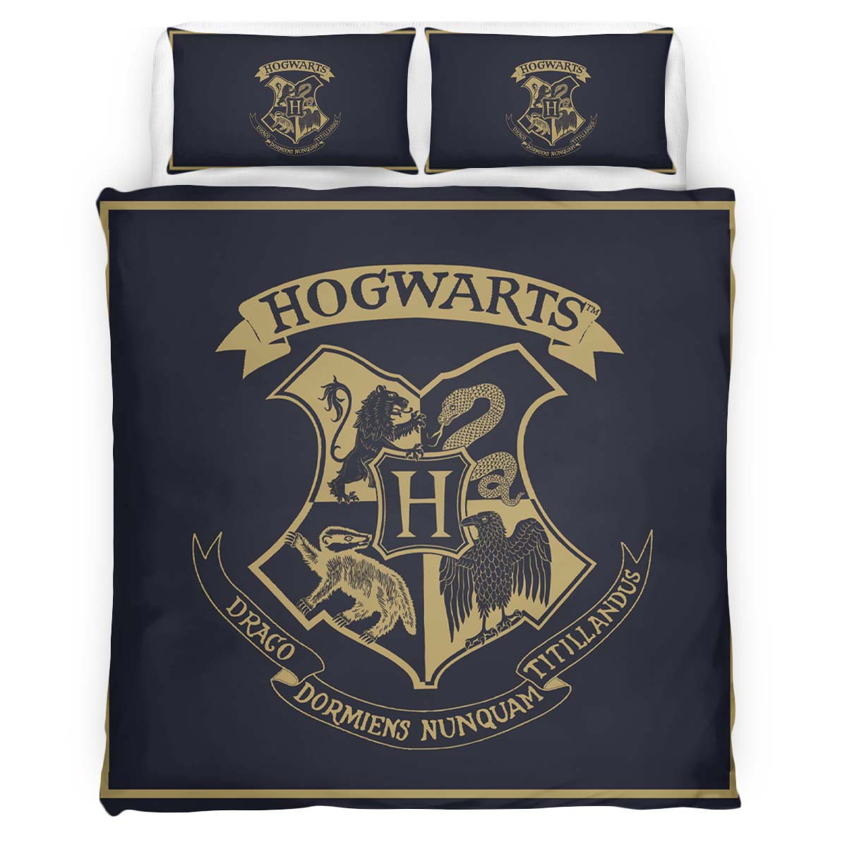 Harry Potter Hogwarts School Logo 02 Duvet Cover
