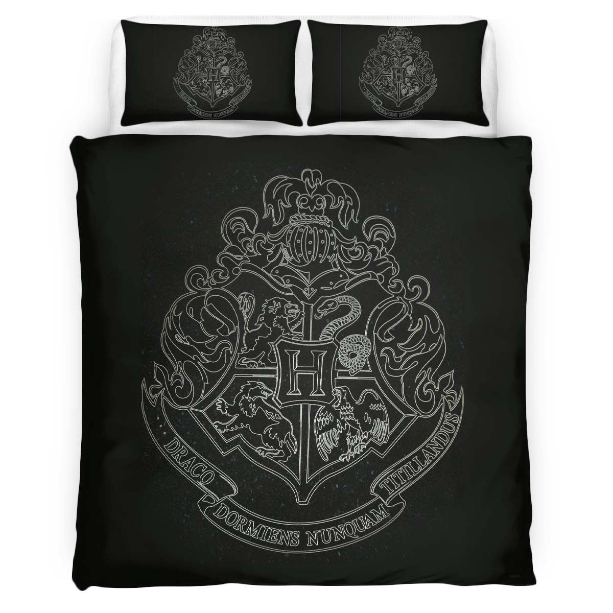 Harry Potter Hogwarts School Logo 03 Duvet Cover