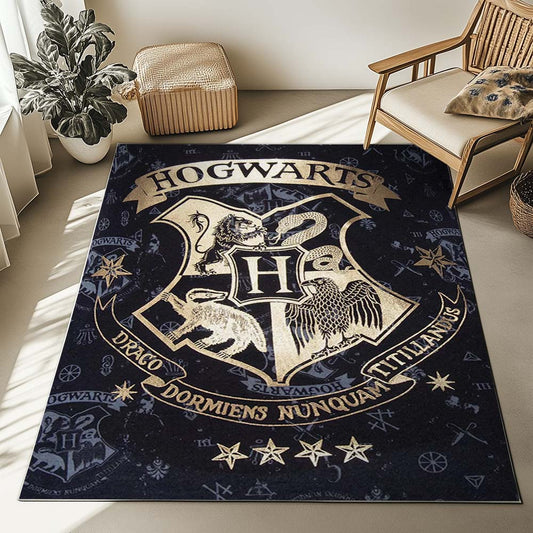 Harry Potter Hogwarts School Logo Art Rug