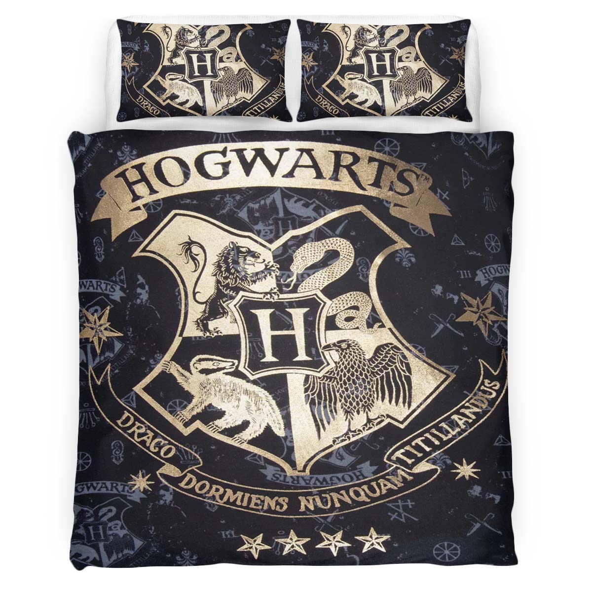 Harry Potter Hogwarts School Logo Art Duvet Cover