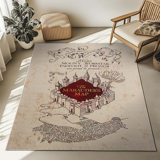 Harry Potter Marauder's Map I solemnly swear Rug