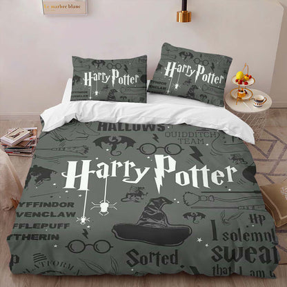 Harry Potter Symbols Deathly Hallows Sortted Always Duvet Cover 2
