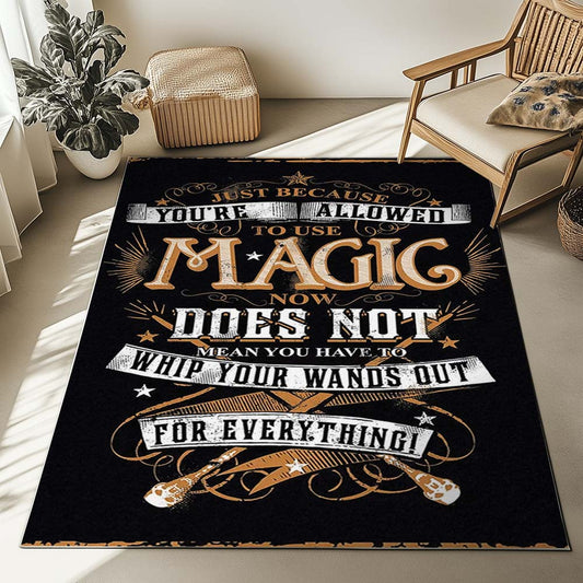 Harry Potter Whip Out Your Wand Rug