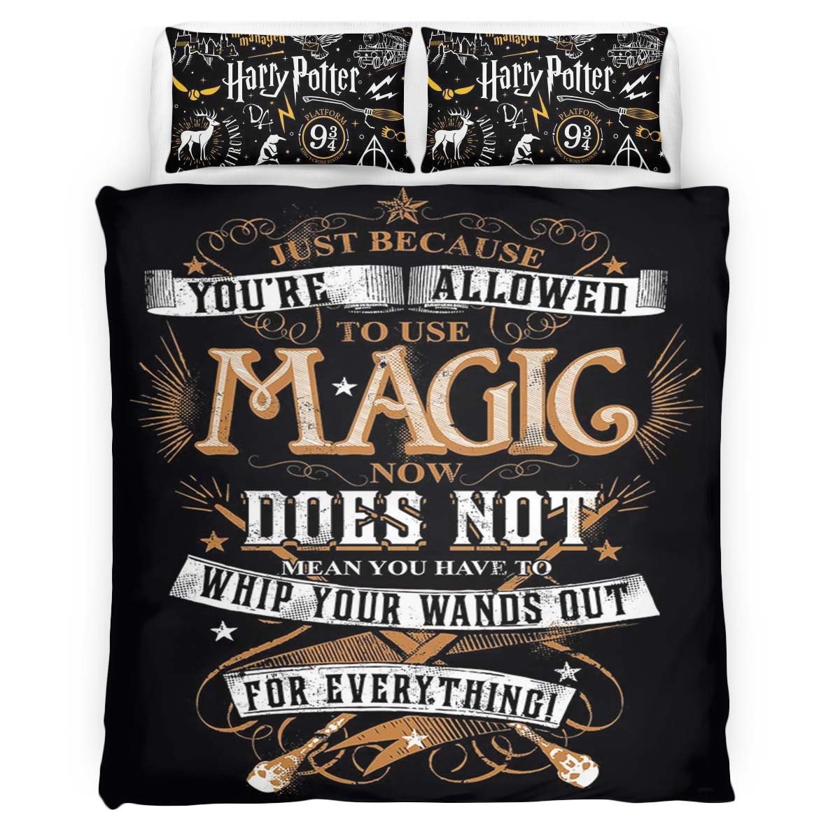 Harry Potter Whip Out Your Wand Duvet Cover