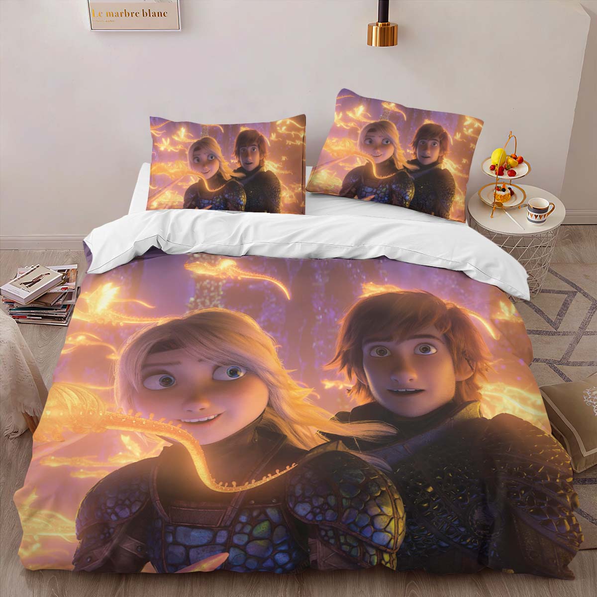 Hiccup and Astrid Hofferson How To Train Your Dragon Duvet Cover 2