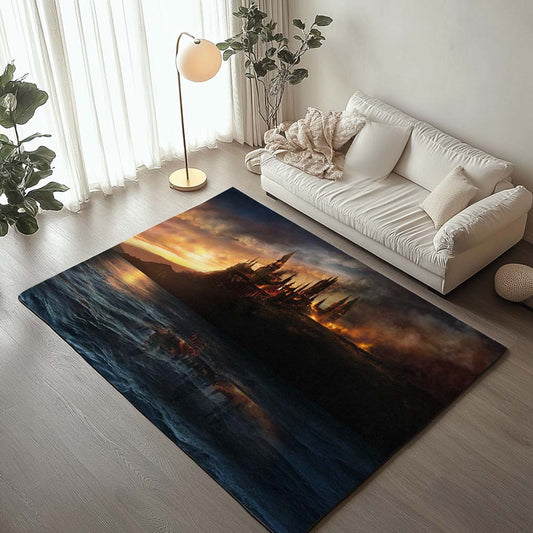 Hogwarts Castle in Flames Rug