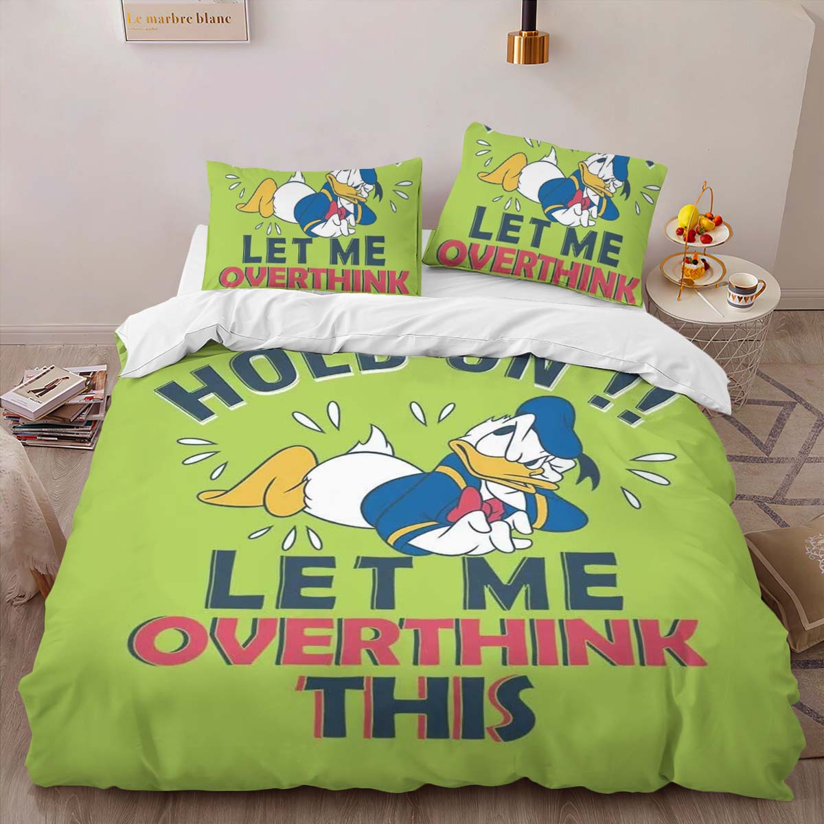 Hold on Let me Overthink This Donald Duck Duvet Cover 2