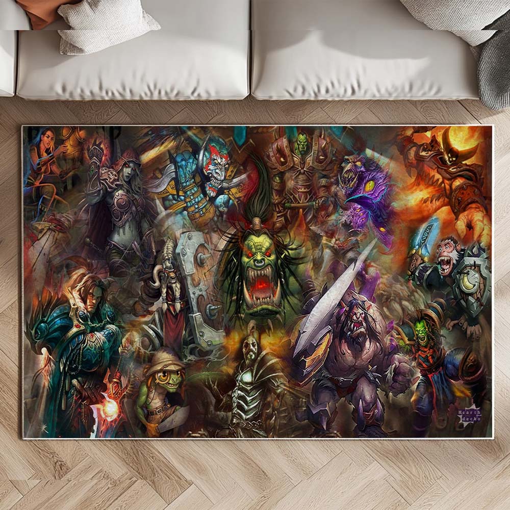 Horde World of Warcraft WOW All Characters Rug 2