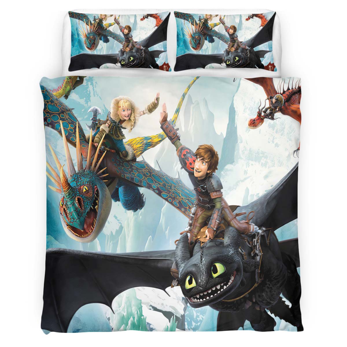How To Train Your Dragon Characters 01 Duvet Cover