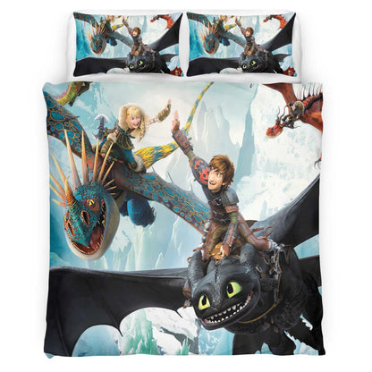 How To Train Your Dragon Characters 01 Duvet Cover