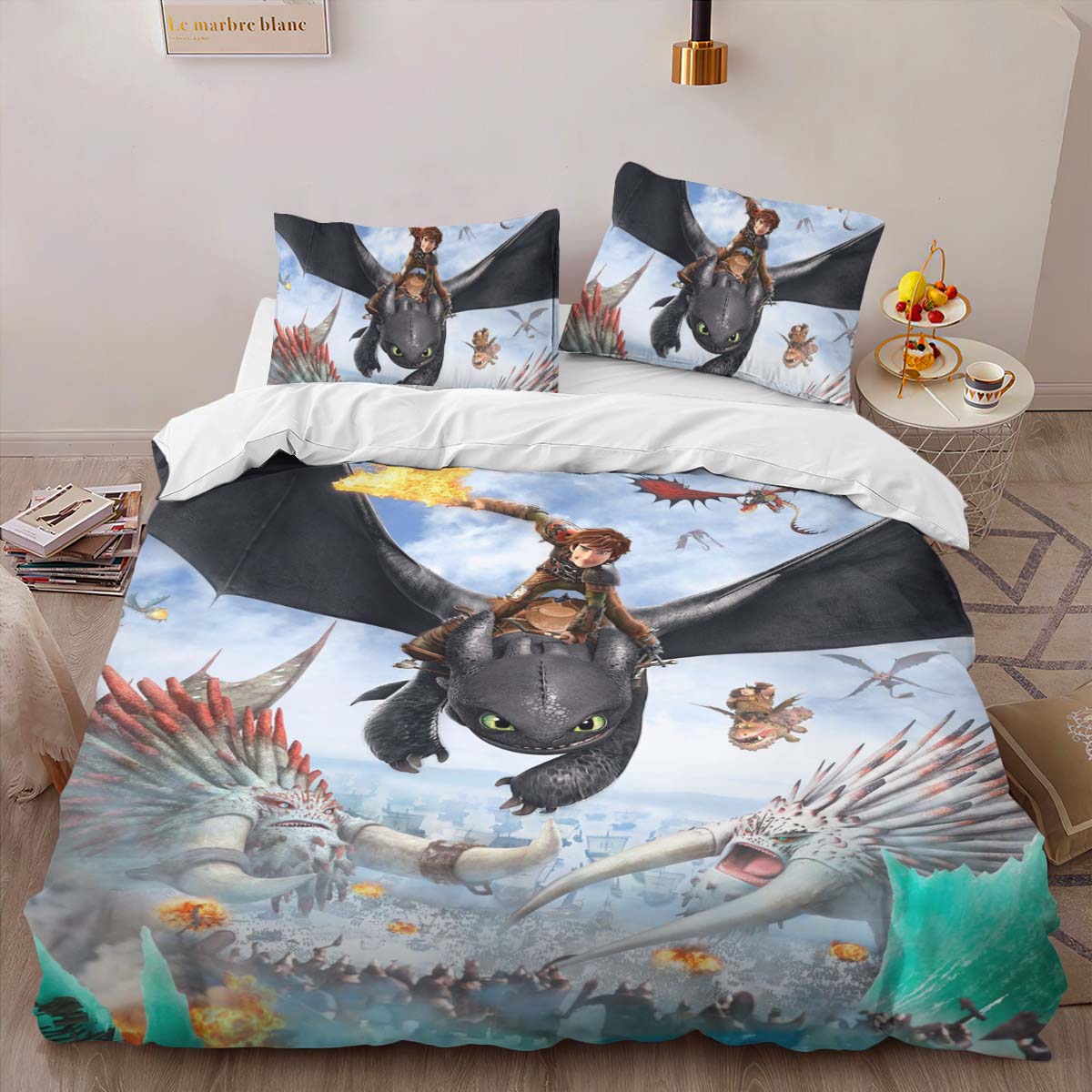 How to train Your dragon all characters Duvet Cover 2