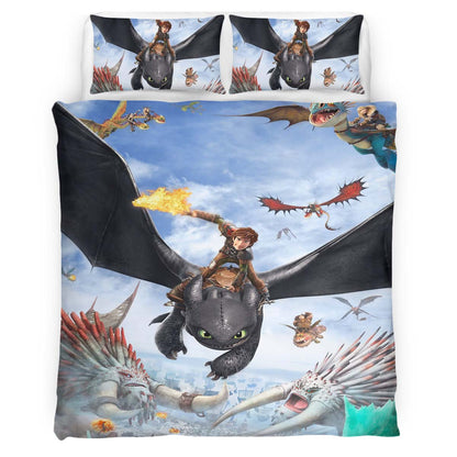 How to train Your dragon all characters Duvet Cover