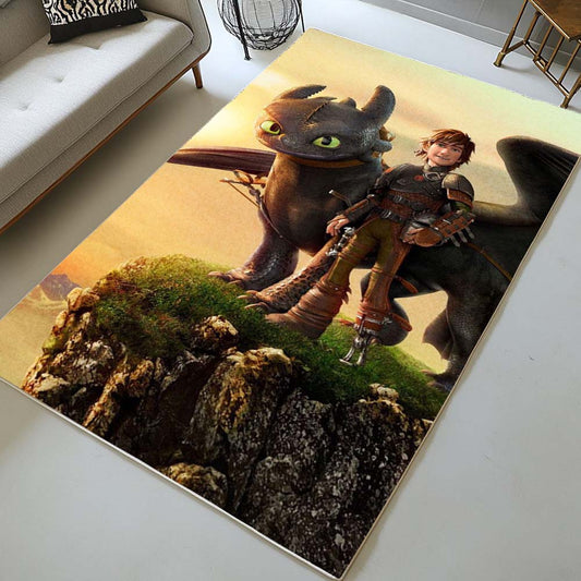 How to train your dragon Toothless and Hiccup Rug