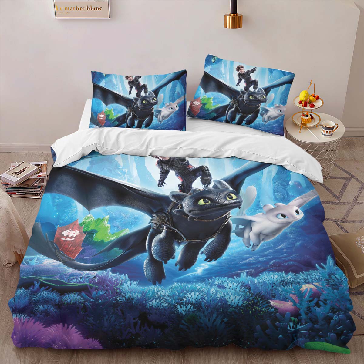 How to train your dragon Toothless and Hiccup 3 Duvet Cover 2