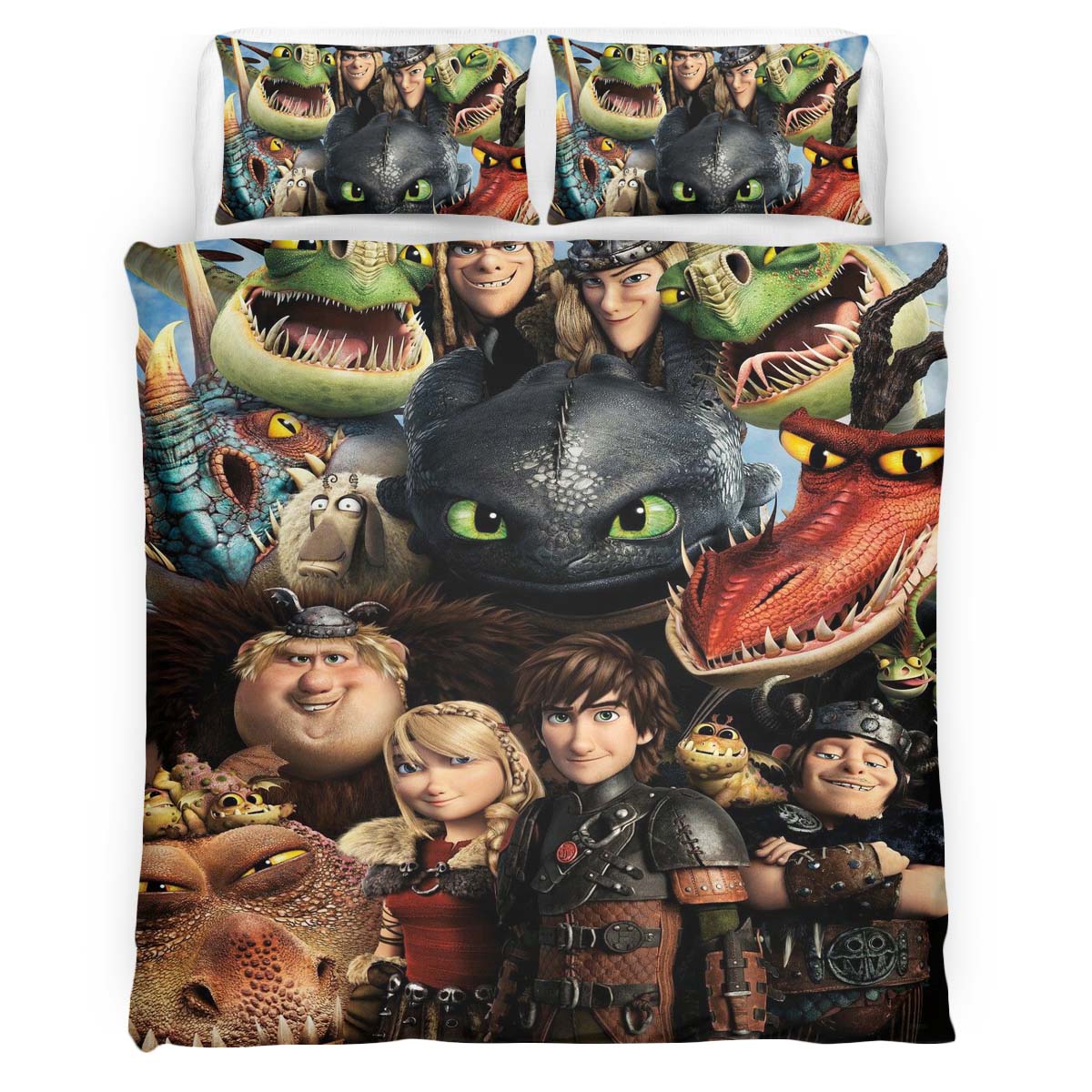 How to train your dragon all characters 2 Duvet Cover