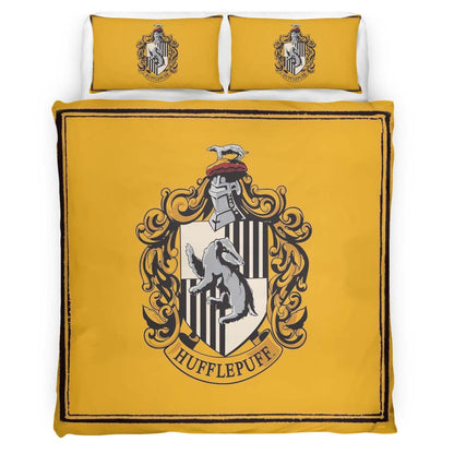 Hufflepuff House Harry Potter Yellow Logo Duvet Cover