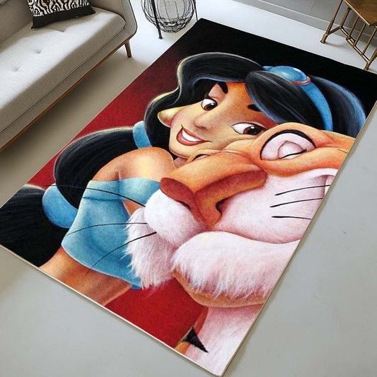 Jasmine Princess and the tiger Rajah Aladdin 02 Rug
