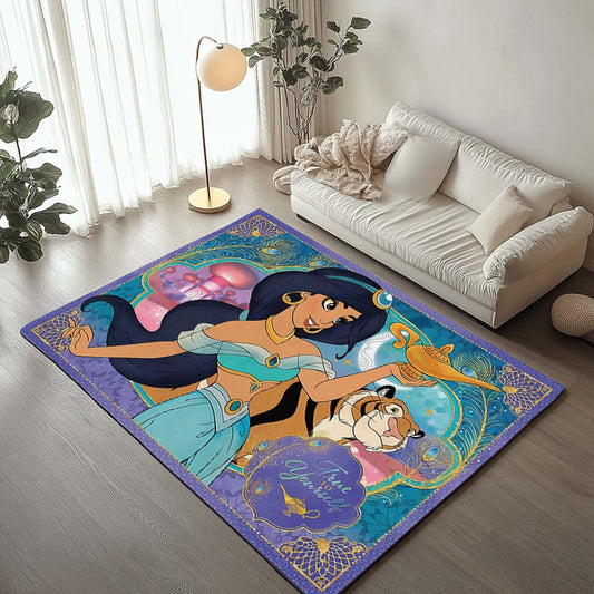 Jasmine Princess and the tiger Rajah Aladdin 03 Rug