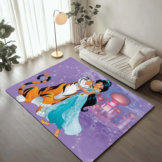 Jasmine Princess and the tiger Rajah Aladdin 04 Rug