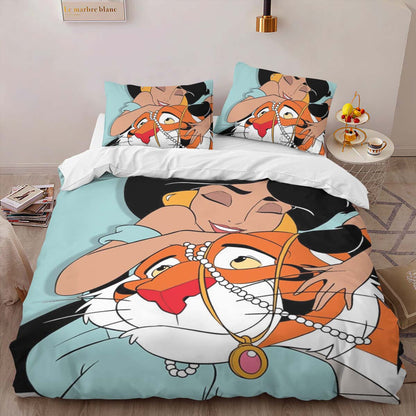 Jasmine Princess and the tiger Rajah Aladdin Duvet Cover 2