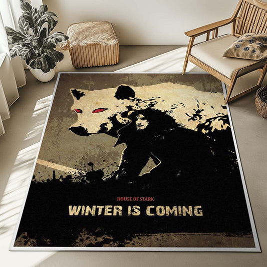 Jon Snow House of Stark Winter is Coming Rug