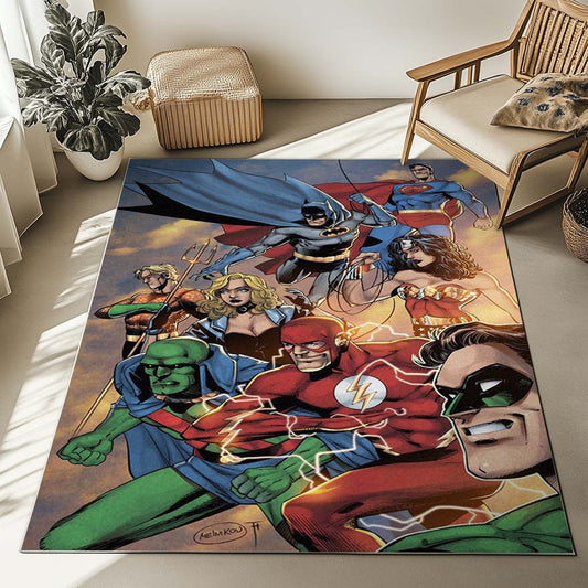 Justice League All Characters 15 Rug