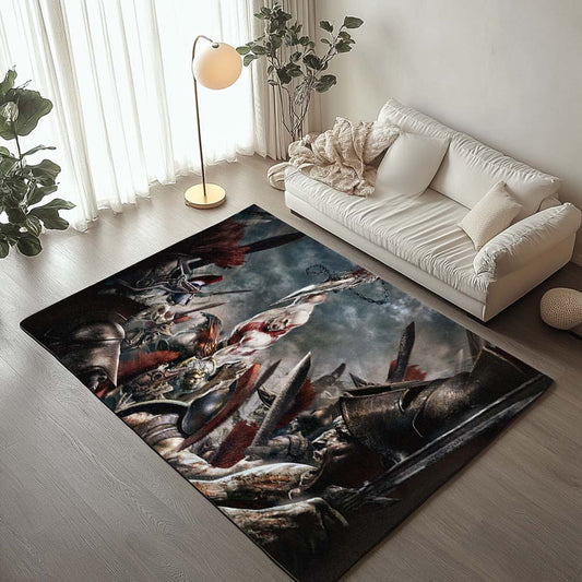 Kratos a Spartan warrior All Against Rug