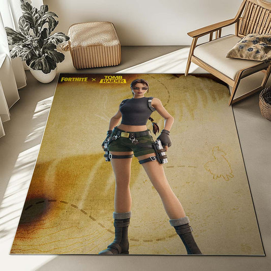 Lara Croft Tomb Raider Skin Fortnite Game Rug