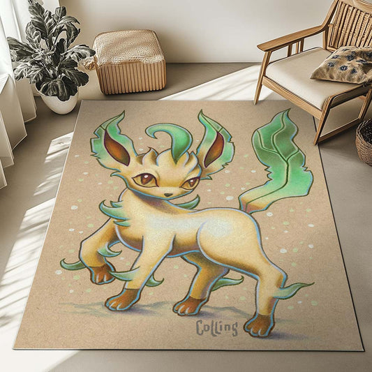 Leafeon Pokemon 6 Rug