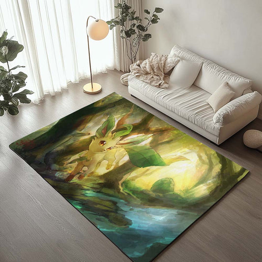Leafeon Pokemon 9 Rug