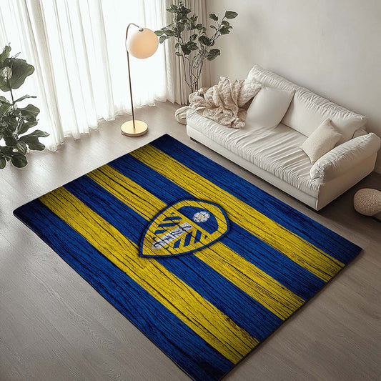Leeds United FC EFL Championship Wooden Background Rug