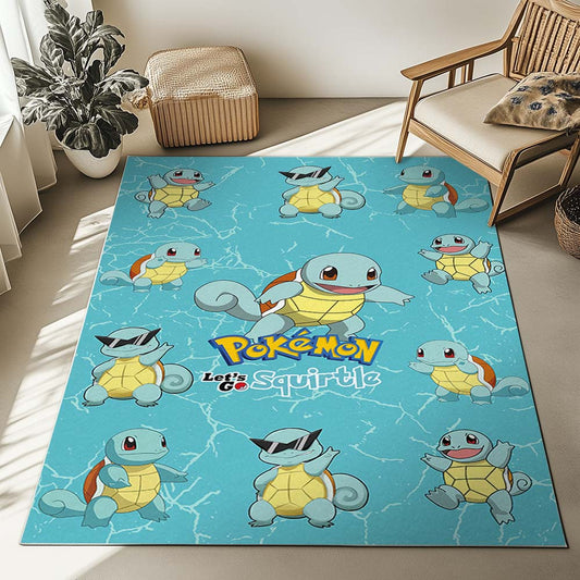Let's Go Squirte Pokemon Rug