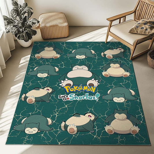 Lets go Snorlax Pokemon Rug