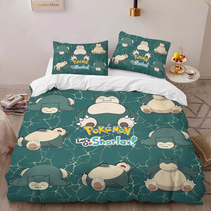 Lets go Snorlax Pokemon Duvet Cover 2
