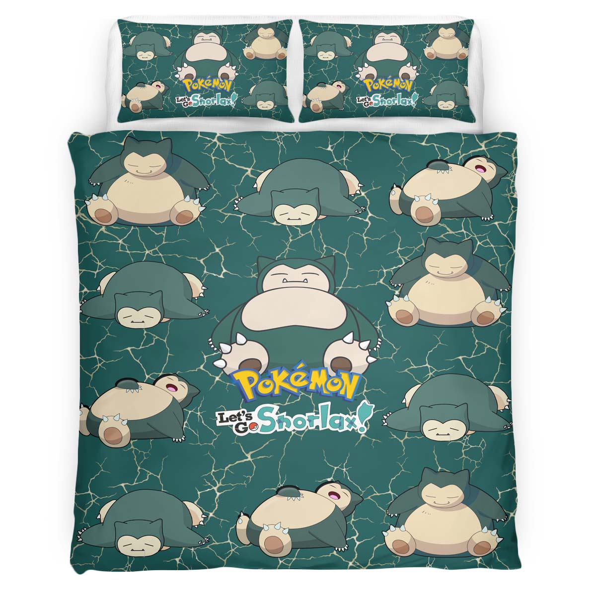 Lets go Snorlax Pokemon Duvet Cover