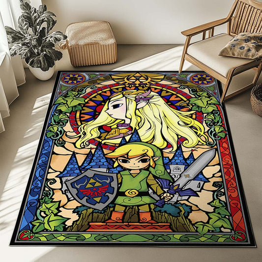 Link and Princess Zelda The Legend of Zelda Rug