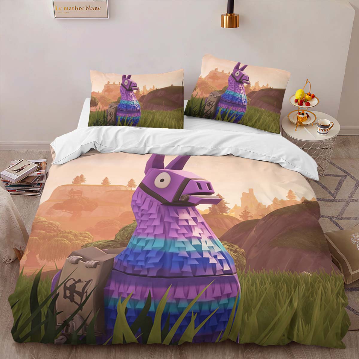 Loot Llama Fortnite Battle Royale Duvet Cover 2
