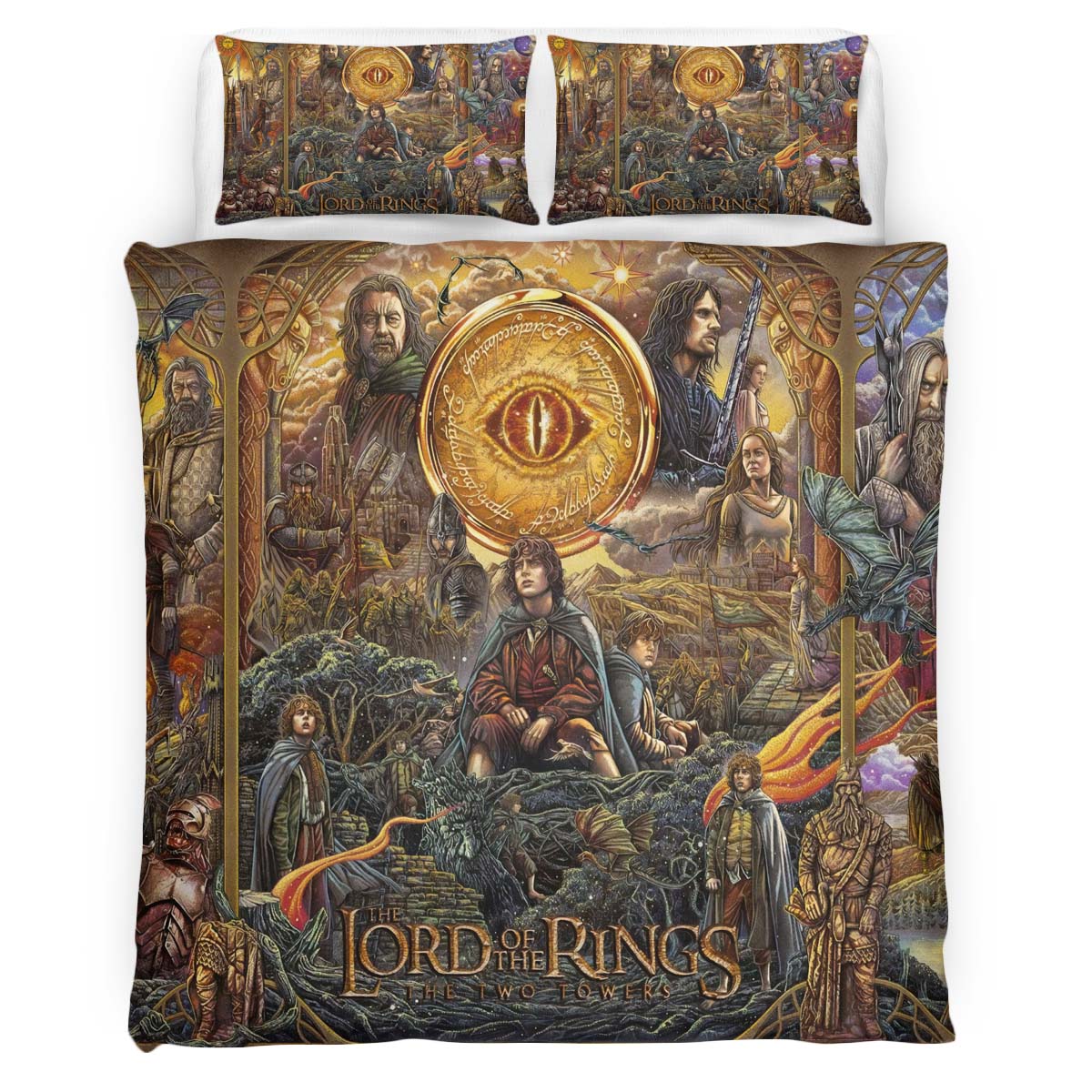 Lord Of The Ring Characters Duvet Cover