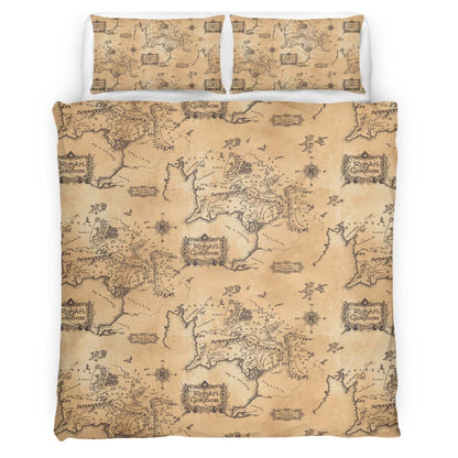 Lord of the Rings Middle Earth Map Duvet Cover