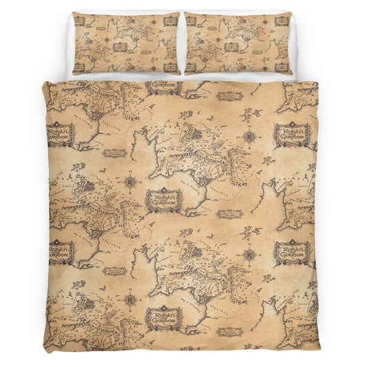 Lord of the Rings Middle Earth Map Duvet Cover