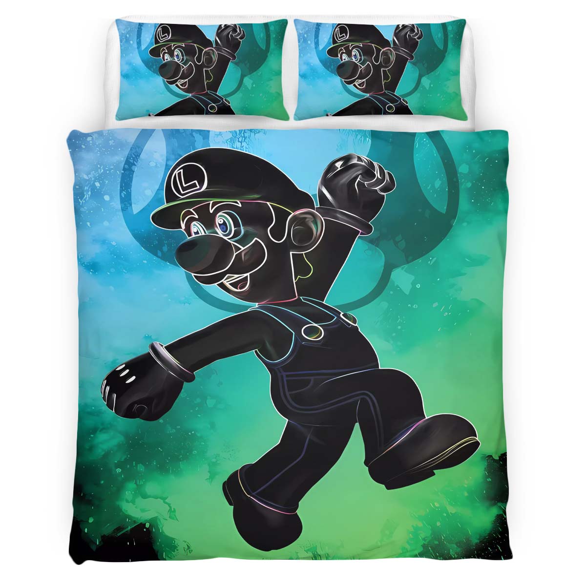Luigi Super Mario 2 Duvet Cover