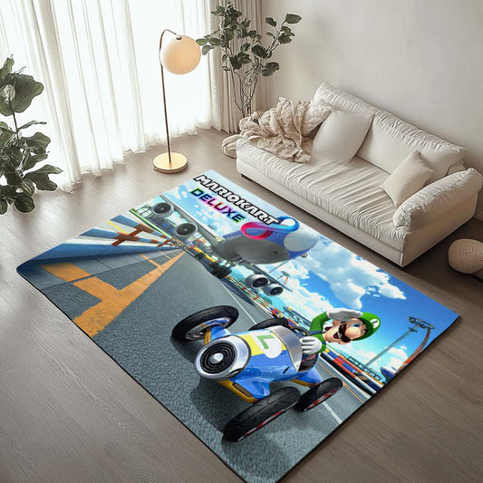 Luigi Super Mario Racing Rug
