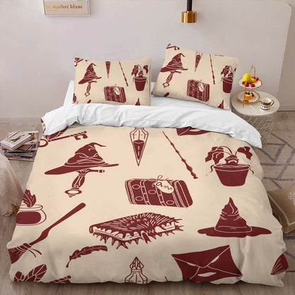 Magical Things Harry Potter Symbols Sorting Hat Hogwarts Letter Duvet Cover 2