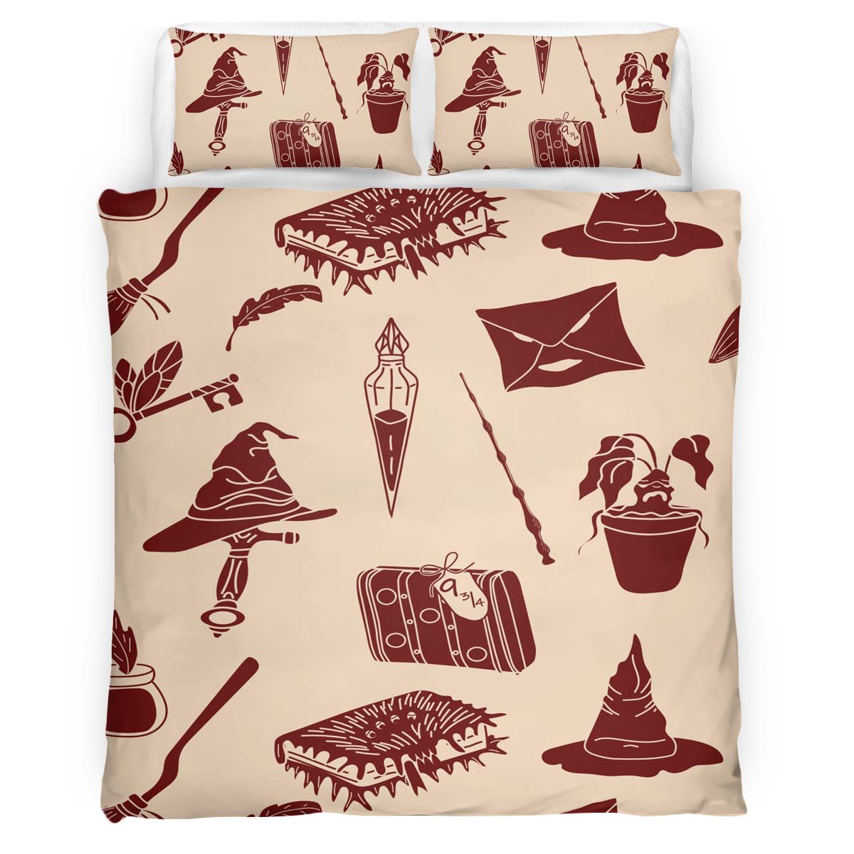 Magical Things Harry Potter Symbols Sorting Hat Hogwarts Letter Duvet Cover