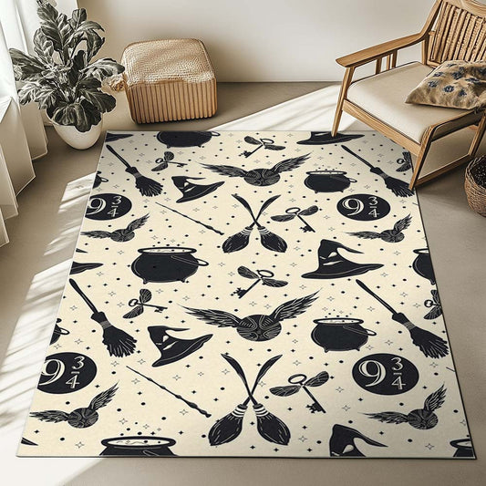 Magical Things Harry Potter Symbols Sorting Hat Platform Golden Snitch Rug