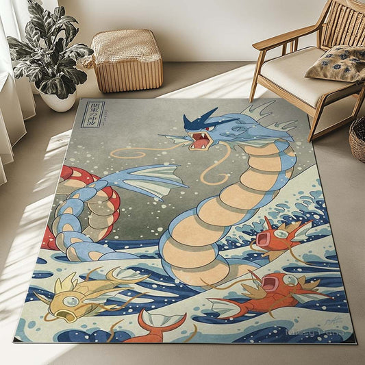 Magikarp And Gyarados Pokemon Rug