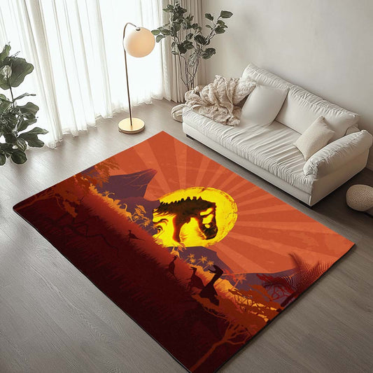 Majestic View Of Jurassic Park In Striking Rug