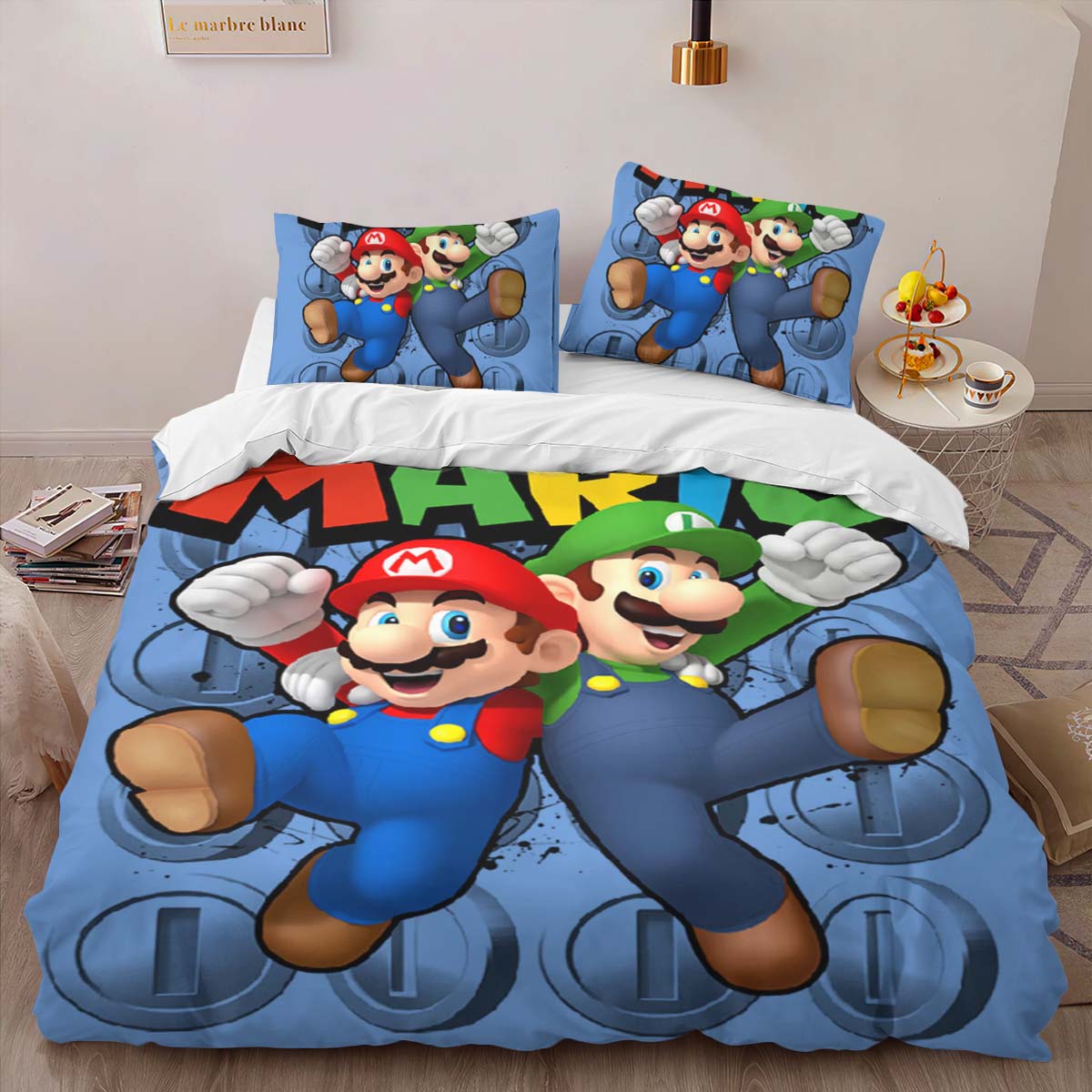 Mario and Luigi Super Mario 2 Duvet Cover 2