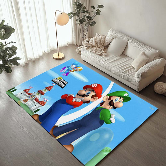 Mario and Luigi Super Mario 3 Rug